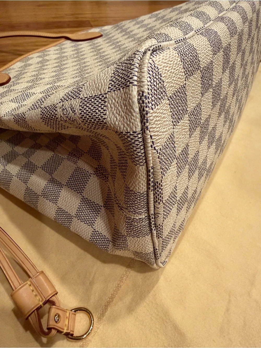 Louis Vuitton Neverfull MM Damier Azur Tote Bag with Samorga Insert